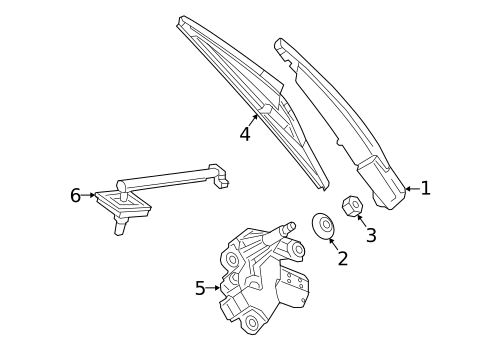 Wiper & Washer Components for 2016 Mercedes-Benz B 250e #1