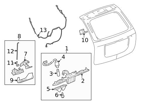Liftgate for 2006 Pontiac Torrent #1