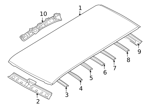 Roof & Components for 2011 Mitsubishi Endeavor #0
