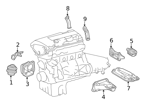 Engine & Trans Mounting for 1999 Mercedes-Benz CLK430 #0