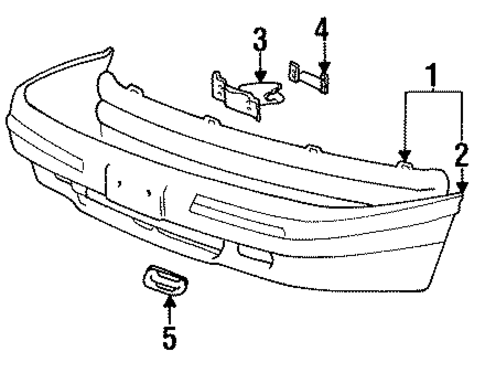 Bumper & Components - Front for 1995 Hyundai Sonata #0