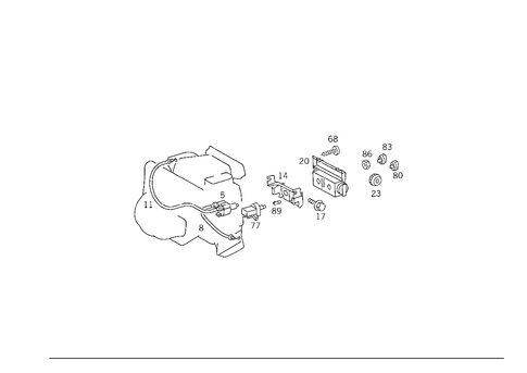 Heating/Air-Conditioner Operating Unit for 1985 Mercedes-Benz 300TD #0