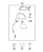 68666294AC - Doors, Door Mirrors and Related Parts: Outside Rearview Mirror, Right for Mopar Image