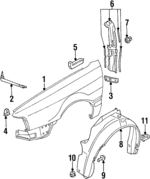 893821137 - Body: Front Brace for Audi: 80, 80 Quattro, 90, 90 Quattro, Cabriolet, Coupe Quattro Image