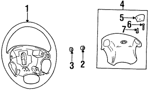 Steering Wheel & Trim for 2000 Hyundai Tiburon #0