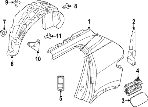 Quarter Panel & Components for 2025 Volvo EC40 #3