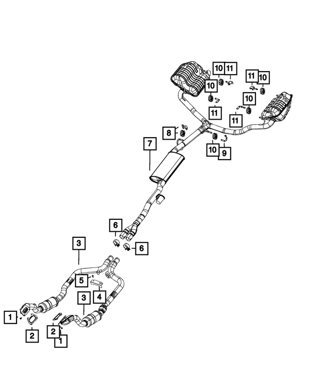 68038390AE - Exhaust: Front Pipe And Converter, Right for Mopar Image