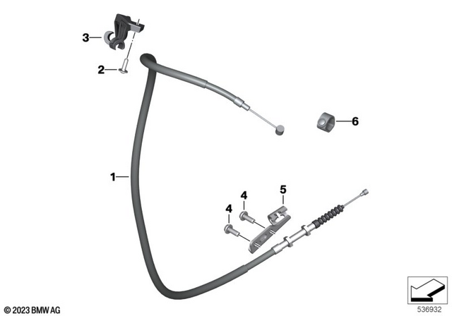 32738405178 - Steering: Clutch Cable -  for BMW-Motorrad Image image