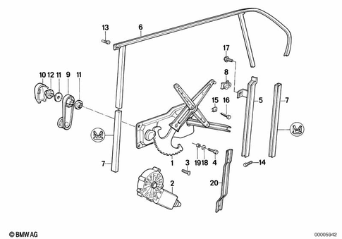 Door, Rear for 1995 BMW 540i #0