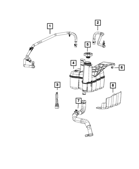 Engine Coolant Reservoir (Bottle) for 2013 Ram 3500 #1