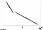 61612458006 - Vehicle Electrical System: Set of Wiper Blades for BMW: 535i, 535iX, 550i, 550iX, 740i, 740LdX, 740Li, 740LiX, 750i, 750iX, 750Li, 750LiX, 760Li, BMW ALPINA B7, BMW ALPINA B7L, BMW ALPINA B7LX, BMW ALPINA B7X, Hybrid 7, Hybrid 7L Image image