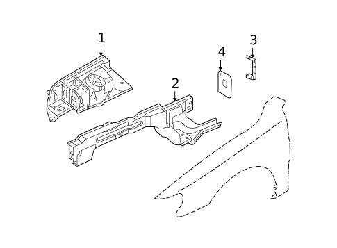 Structural Components & Rails for 2010 Hyundai Azera #0