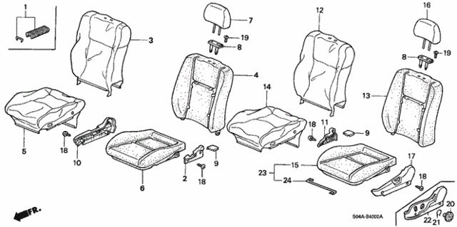 Front Seat for 2000 Honda Civic #0
