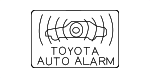 7451506010 - Body: Anti-theft Label for Toyota: 4Runner, Avalon, Camry, Corolla, Highlander, Land Cruiser, Mirai, RAV4, RAV4 Prime, Sequoia, Sienna, Solara, Tacoma, Tundra, Venza, Yaris Image
