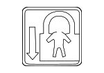 6933906040 - Body: Child Lock Label for Toyota: Avalon, Camry, Corolla, Highlander, RAV4, RAV4 Prime, Sequoia, Sienna, Tacoma, Tundra, Venza Image