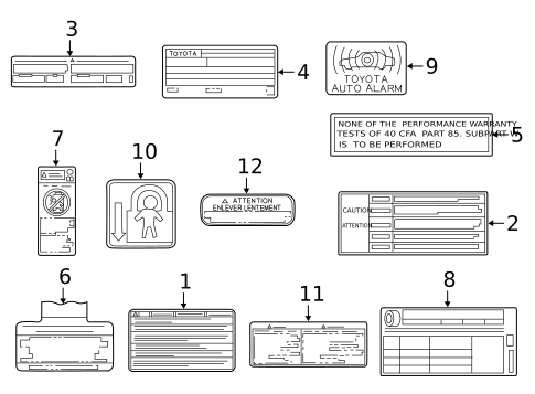 Labels for 2017 Toyota Camry #0