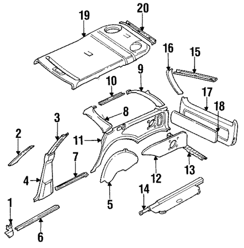 Interior Trim for 1995 Mitsubishi Diamante #0