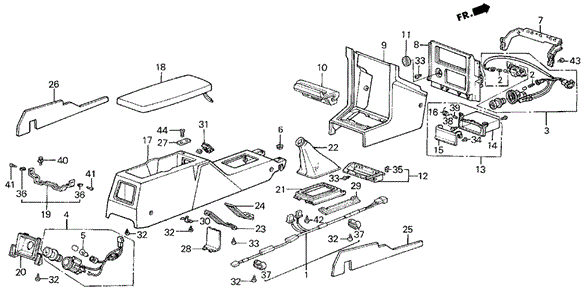 Console (86-87) for 1987 Acura Legend #0