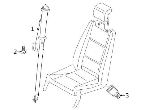 Third Row Seat Belts for 2014 Ford Transit Connect #0