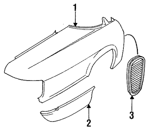Quarter Panel for 1995 Jaguar XJS #1