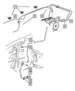 52128214 - Service Brakes: Brake Line Clip for Mopar Image