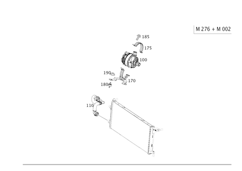 Air Pump, Water Pump and Detachable Parts for 2017 Mercedes-Benz GLE550e #0