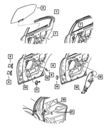 5056030AD - : Window Regulator Motor, Right for Mopar Image