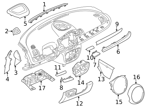 Instrument Panel Components for 2018 Mini Cooper Clubman #0