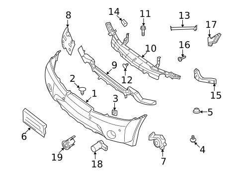 Bumper & Components - Front for 2013 Nissan Armada #0