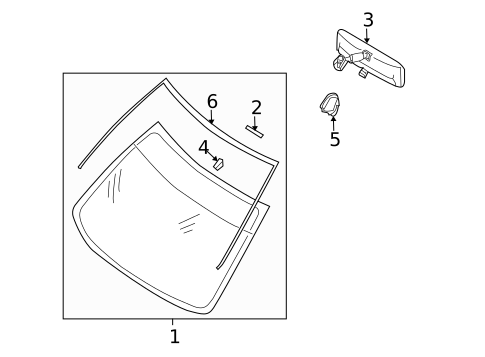 Glass - Windshield for 2009 Nissan Maxima #0