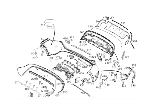 Rear Bumper for 2015 Mercedes-Benz GLA250 #0