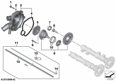 Coolant Pump with Drive for 2017 BMW-Motorrad F 700 GS #0