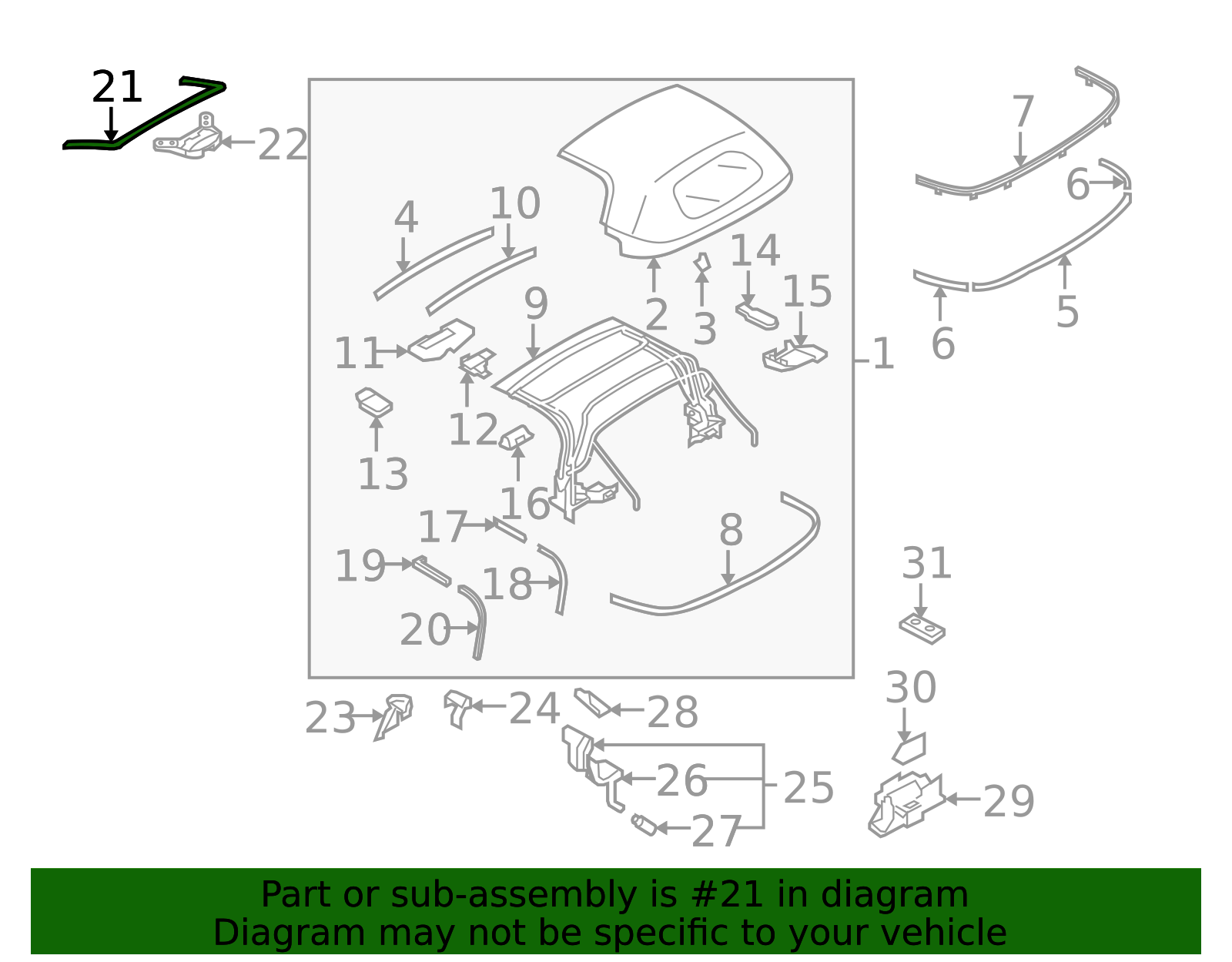 NE51-R1-711M - Convertible Top Seal - 2006-2015 Mazda MX-5 Miata