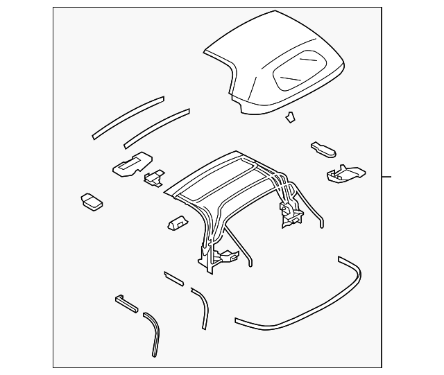 NH52-V4-630A-71 - Roof Assembly - 2006-2007 Mazda MX-5 Miata