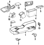 15657544 - Body: Console Bracket for GM Image