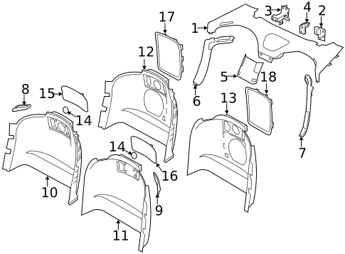 Interior Trim - Rear Body for 2020 Jaguar F-Type #2
