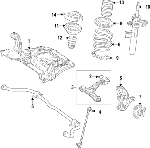 Front Suspension for 2024 Mercedes-Benz EQB 300 #0