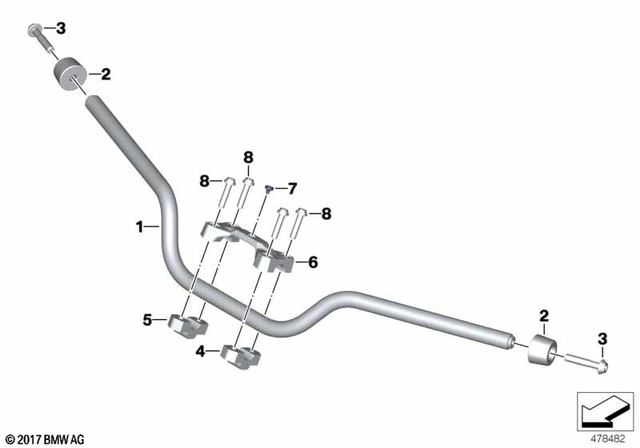 32719443134 - : Handlebar for BMW-Motorrad Image