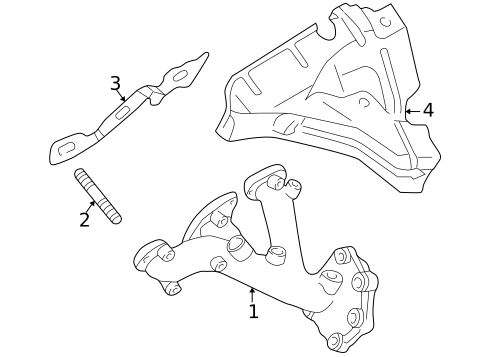 Exhaust Manifold for 1998 INFINITI QX4 #0