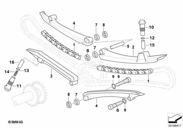 11317694427 - Engine: Timing Chain -  for BMW-Motorrad Image