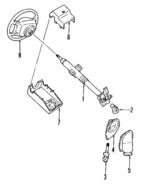 Steering Column for 1997 Ford Aspire #0