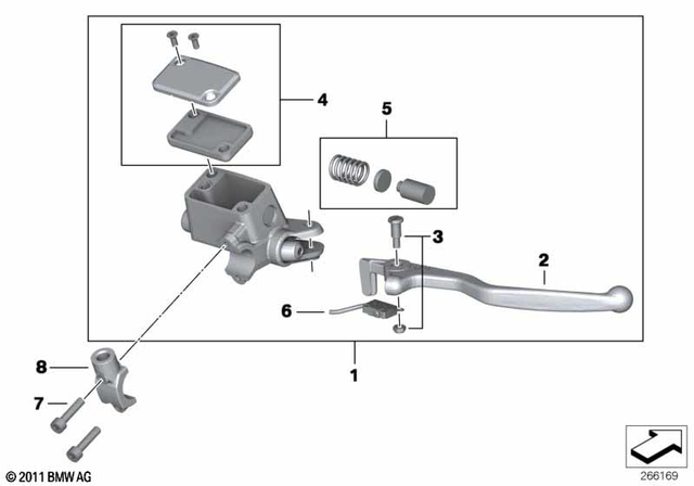 32727714787 - Steering: Handbrake Lever -  for BMW-Motorrad Image