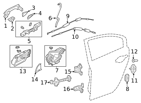 Lock & Hardware for 2018 Acura ILX #0
