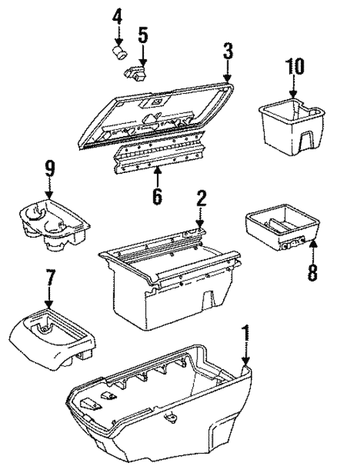 Floor Console for 1993 Chevrolet Suburban C1500 | GM Parts