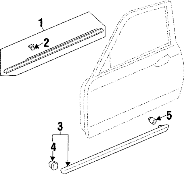 91527SM4003 - : Belt Weather-Strip Clip for Acura Image