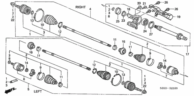 Driveshaft - Half Shaft for 2005 Honda Civic #0