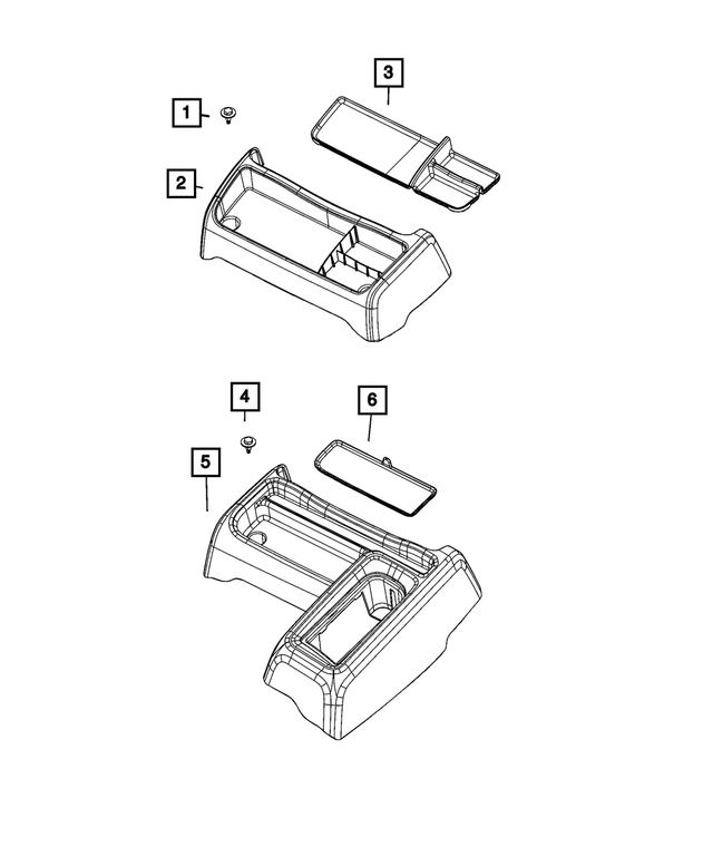 6QE21TX7AA - Interior Trim: Floor Console Mat for Mopar Image