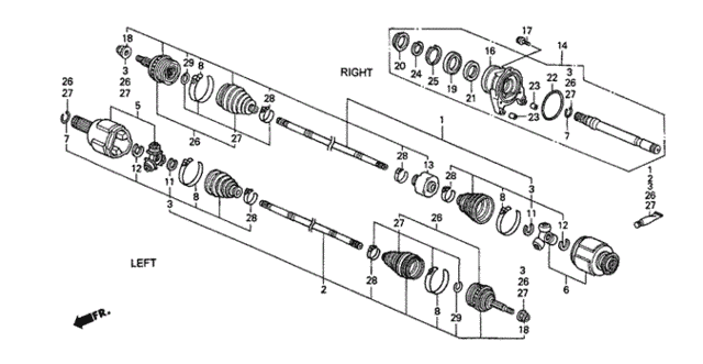 Driveshaft - Half Shaft for 1997 Acura TL #0