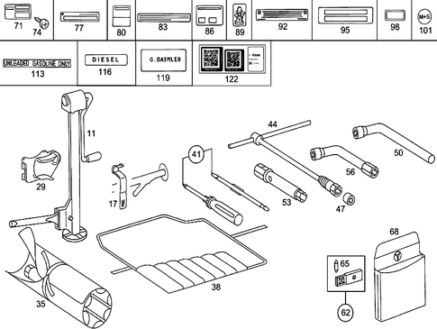 Tools and Accessories for 1989 Mercedes-Benz 300SEL #1