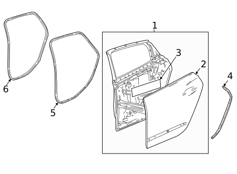 Door & Components for 2017 Buick LaCrosse #1